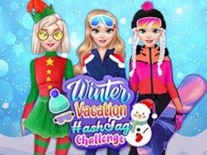 Winter Vacation #Hashtag Challenge Online Dress Up Game