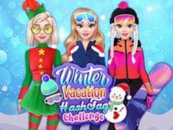Winter Vacation #Hashtag Challenge Online Dress Up Game