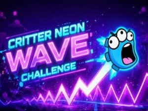 Critter Neon Wave Challenge Online Arcade Game