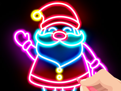 Draw Glow Christmas Online Drawing Game